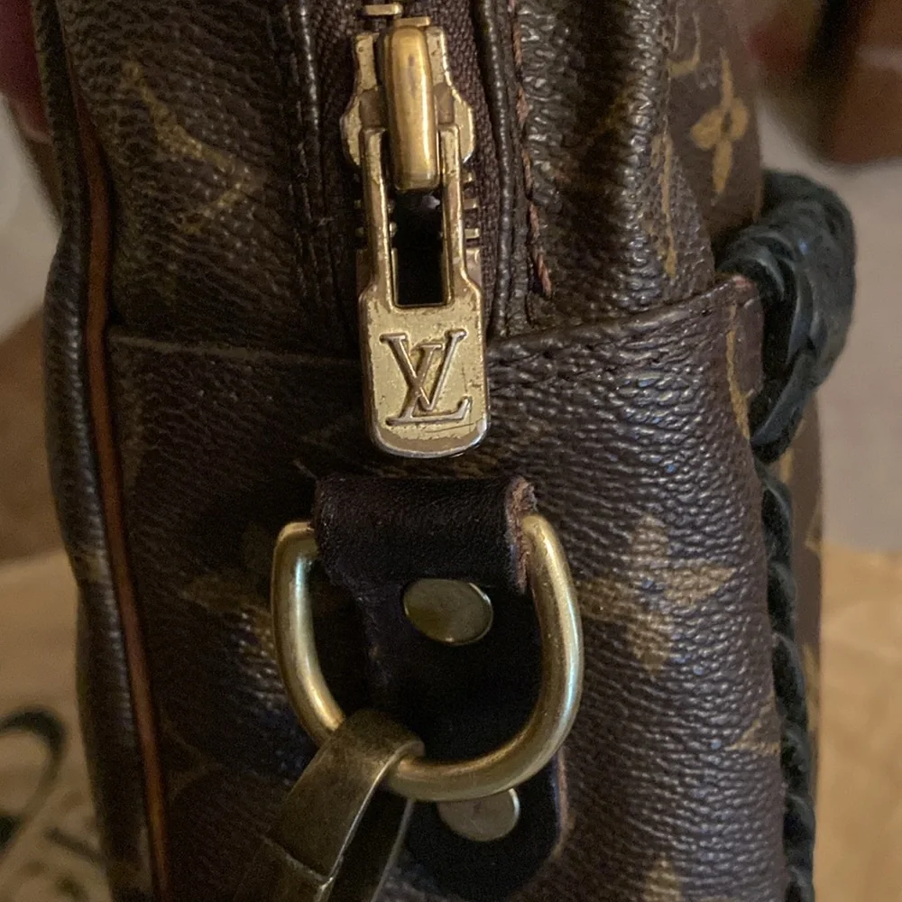 Vintage Boho Louis Vuitton Bag w/Hand Braided Crossbody Strap & Dust Bag